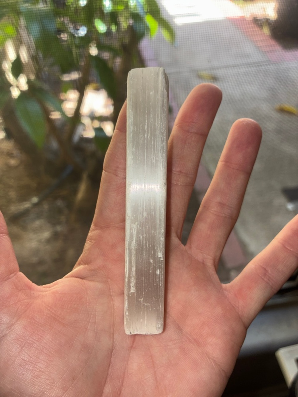 Selenite Cleansing Wand - Translucent White